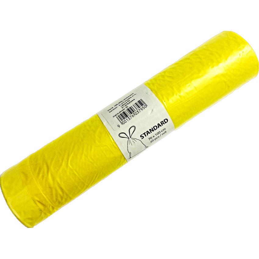 Alufix Vrecia pevné zaťahovacie, 120l, 70 x 100 cm žlté 20 ks Alufix Vrecia pevné zaťahovacie, 120l, 70 x 100 cm žlté 20 ks