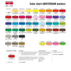 Amsterdam acrylové neónové popisovače, 4ks