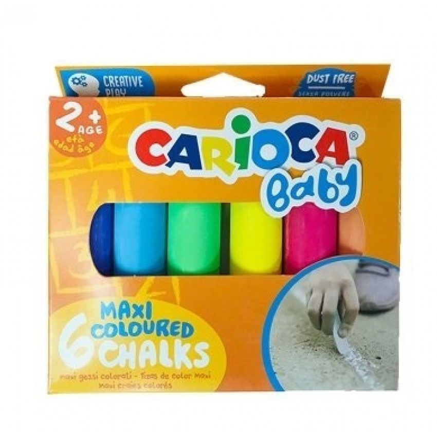 Chodníkové kriedy BABY MAXI COLORED Carioca 6 ks Chodníkové kriedy BABY MAXI COLORED Carioca 6 ks