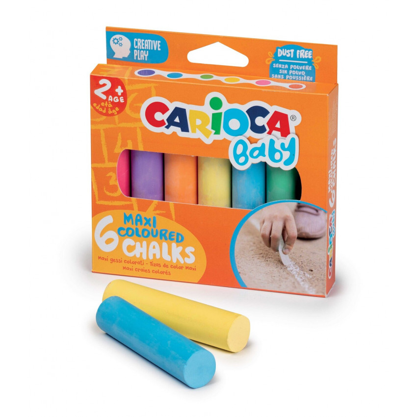 Chodníkové kriedy BABY MAXI COLORED Carioca 6 ks Chodníkové kriedy BABY MAXI COLORED Carioca 6 ks
