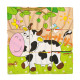 Drevenné kocky puzzle farma 9 ks Drevenné kocky puzzle farma 9 ks