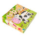 Drevenné kocky puzzle farma 9 ks Drevenné kocky puzzle farma 9 ks