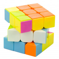 Hlavolamová Logická hra PUZZLE KOCKA neónová 3X3, 5,5 cm