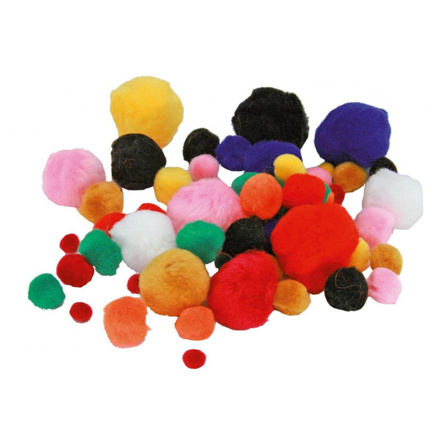 Pom-pom mix farieb 100ks Pom-pom mix farieb 100ks