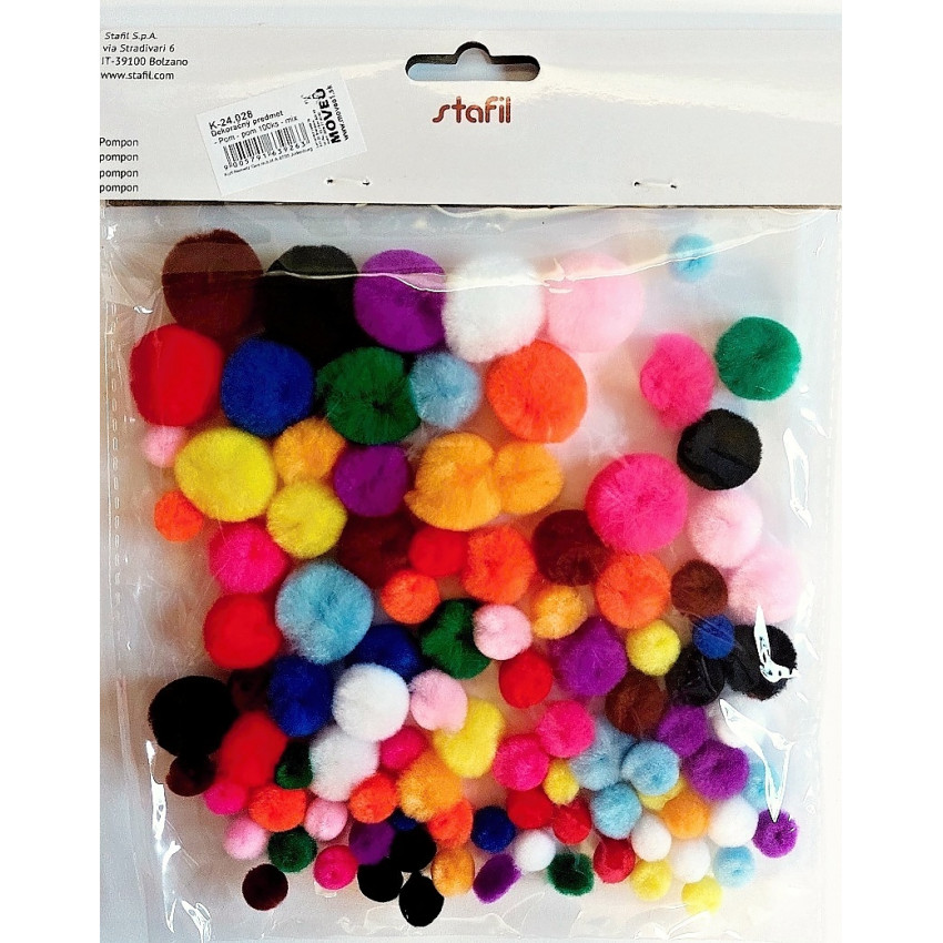 Pom-pom mix farieb 100ks Pom-pom mix farieb 100ks