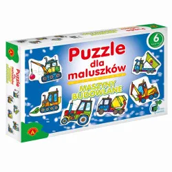 Alexander Baby puzzle Stavebné stroje 6 vzorov 1 (2-7 dielikov)